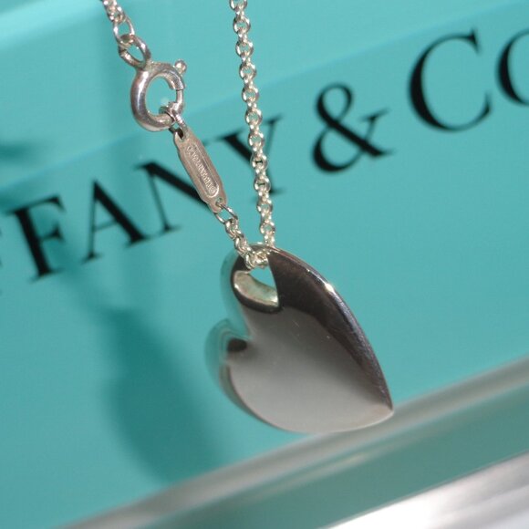 Tiffany & Co. Sterling Silver Double Heart Pendant Necklace